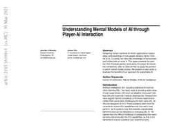 Understanding Mental Models of AI through Player-AI Interaction