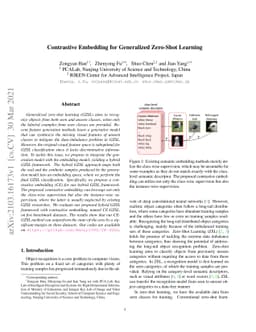 Contrastive Embedding for Generalized Zero-Shot Learning