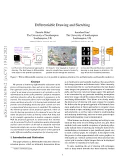 Differentiable Drawing and Sketching