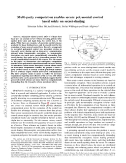 Multi-party computation enables secure polynomial control based solely
  on secret-sharing