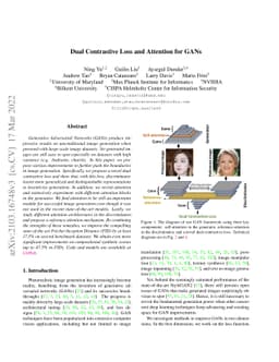 Dual Contrastive Loss and Attention for GANs