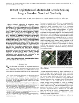 Robust Registration of Multimodal Remote Sensing Images Based on
  Structural Similarity