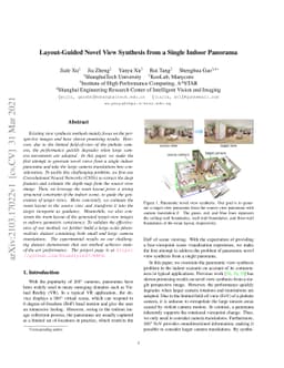 Layout-Guided Novel View Synthesis from a Single Indoor Panorama