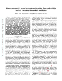 Linear systems with neural network nonlinearities: Improved stability
  analysis via acausal Zames-Falb multipliers