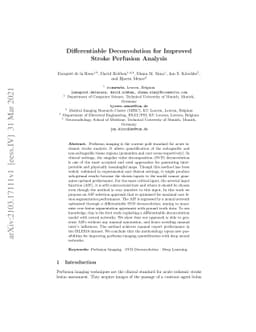 Differentiable Deconvolution for Improved Stroke Perfusion Analysis