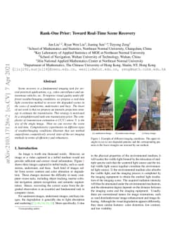 Rank-One Prior: Toward Real-Time Scene Recovery