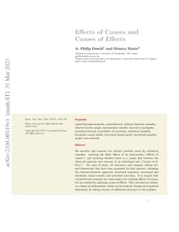 Effects of Causes and Causes of Effects