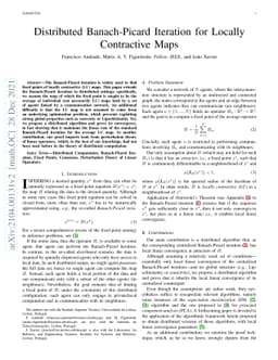 Distributed Banach-Picard Iteration for Locally Contractive Maps