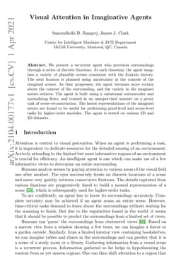 Visual Attention in Imaginative Agents