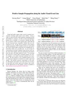Positive Sample Propagation along the Audio-Visual Event Line