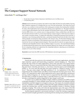 The Compact Support Neural Network