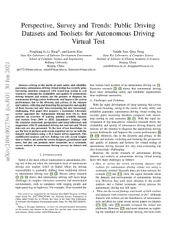 Perspective, Survey and Trends: Public Driving Datasets and Toolsets for
  Autonomous Driving Virtual Test