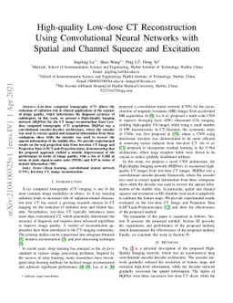 High-quality Low-dose CT Reconstruction Using Convolutional Neural
  Networks with Spatial and Channel Squeeze and Excitation