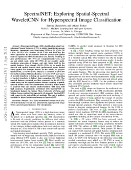 SpectralNET: Exploring Spatial-Spectral WaveletCNN for Hyperspectral
  Image Classification