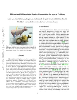 Efficient and Differentiable Shadow Computation for Inverse Problems