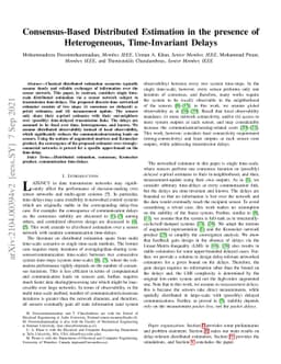 Consensus-Based Distributed Estimation in the Presence of Heterogeneous,
  Time-Invariant Delays