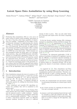 Latent Space Data Assimilation by using Deep Learning