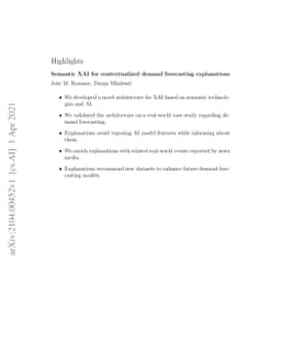 Semantic XAI for contextualized demand forecasting explanations