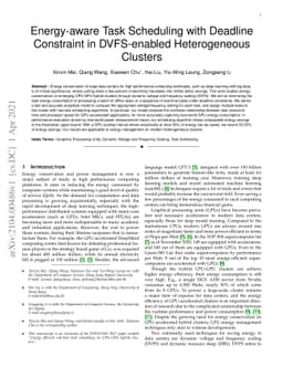 Energy-aware Task Scheduling with Deadline Constraint in DVFS-enabled
  Heterogeneous Clusters