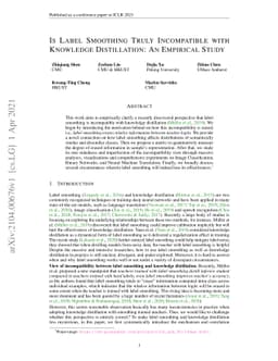 Is Label Smoothing Truly Incompatible with Knowledge Distillation: An
  Empirical Study