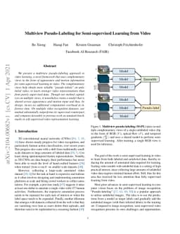 Multiview Pseudo-Labeling for Semi-supervised Learning from Video