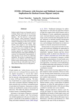 SYSML: StYlometry with Structure and Multitask Learning: Implications
  for Darknet Forum Migrant Analysis