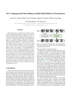 M3L: Language-based Video Editing via Multi-Modal Multi-Level
  Transformers