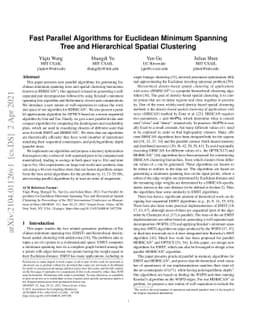 Fast Parallel Algorithms for Euclidean Minimum Spanning Tree and
  Hierarchical Spatial Clustering