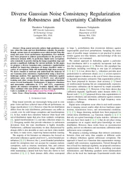 Diverse Gaussian Noise Consistency Regularization for Robustness and
  Uncertainty Calibration