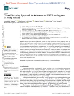 Visual Servoing Approach for Autonomous UAV Landing on a Moving Vehicle