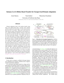 Instance Level Affinity-Based Transfer for Unsupervised Domain
  Adaptation
