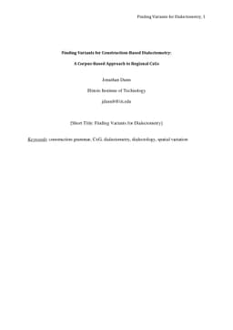 Finding Variants for Construction-Based Dialectometry: A Corpus-Based
  Approach to Regional CxGs