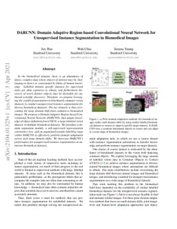 DARCNN: Domain Adaptive Region-based Convolutional Neural Network for
  Unsupervised Instance Segmentation in Biomedical Images