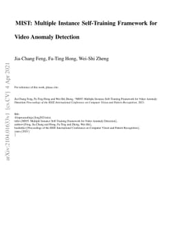 MIST: Multiple Instance Self-Training Framework for Video Anomaly
  Detection