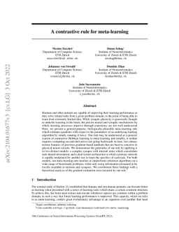 A contrastive rule for meta-learning