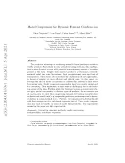 Model Compression for Dynamic Forecast Combination