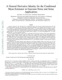 A General Derivative Identity for the Conditional Mean Estimator in
  Gaussian Noise and Some Applications