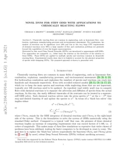 Novel DNNs for Stiff ODEs with Applications to Chemically Reacting Flows