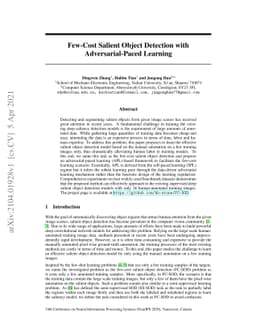 Few-Cost Salient Object Detection with Adversarial-Paced Learning
