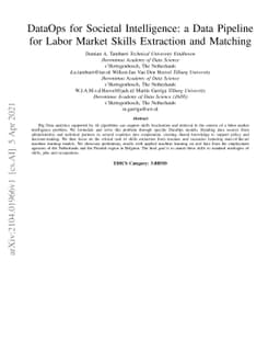 DataOps for Societal Intelligence: a Data Pipeline for Labor Market
  Skills Extraction and Matching