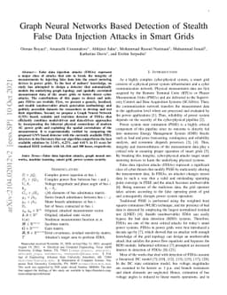 Graph Neural Networks Based Detection of Stealth False Data Injection
  Attacks in Smart Grids