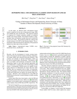Hyperspectral and LiDAR data classification based on linear
  self-attention