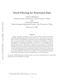Trend Filtering for Functional Data