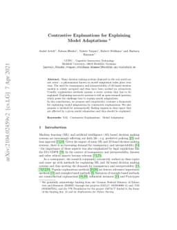 Contrastive Explanations for Explaining Model Adaptations