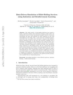 Data-Driven Simulation of Ride-Hailing Services using Imitation and
  Reinforcement Learning