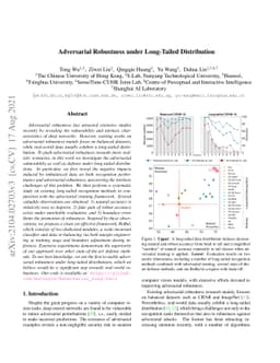 Adversarial Robustness under Long-Tailed Distribution