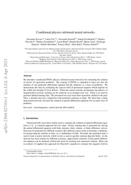 Conditional physics informed neural networks