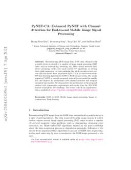 PyNET-CA: Enhanced PyNET with Channel Attention for End-to-End Mobile
  Image Signal Processing