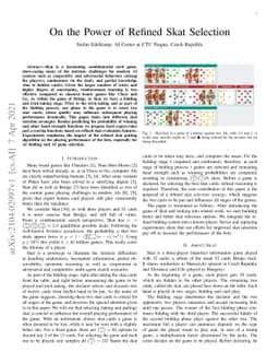 On the Power of Refined Skat Selection
