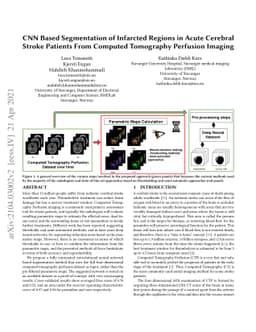 CNN Based Segmentation of Infarcted Regions in Acute Cerebral Stroke
  Patients From Computed Tomography Perfusion Imaging